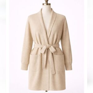 The Fifth Level Belted Cardigan – Neutral Beige XS
